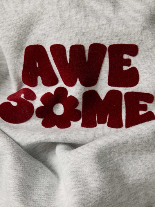 Sweatshirt com carapuço estampada Sweatshirt com carapuço estampada