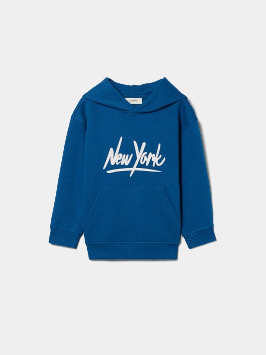 Sweatshirt estampada com carapuço Sweatshirt estampada com carapuço