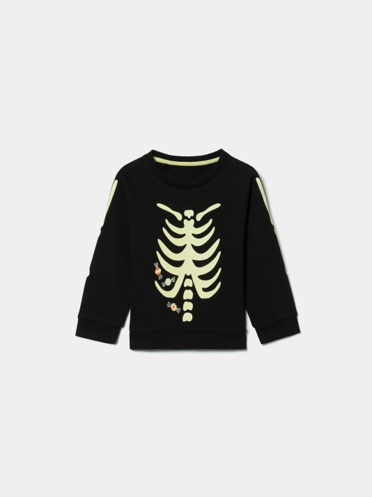 Sweatshirt Esqueleto Brilha No Escuro